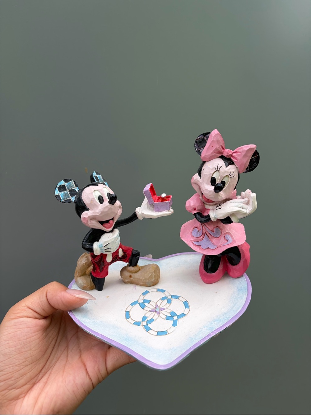 Pink Minnie & Mickey Heart Figurine Toy Set - Kids Toys